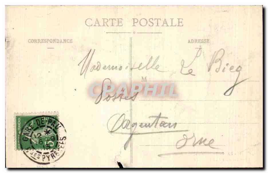 Pau - Le Château - Chambre où est né Henri IV — Verso