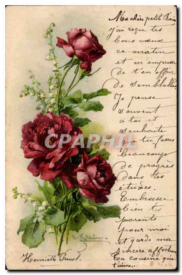 CPA Fantaisie Fleurs Roses