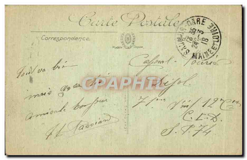 CPA Saumur Le jardin des plantes — Rückseite