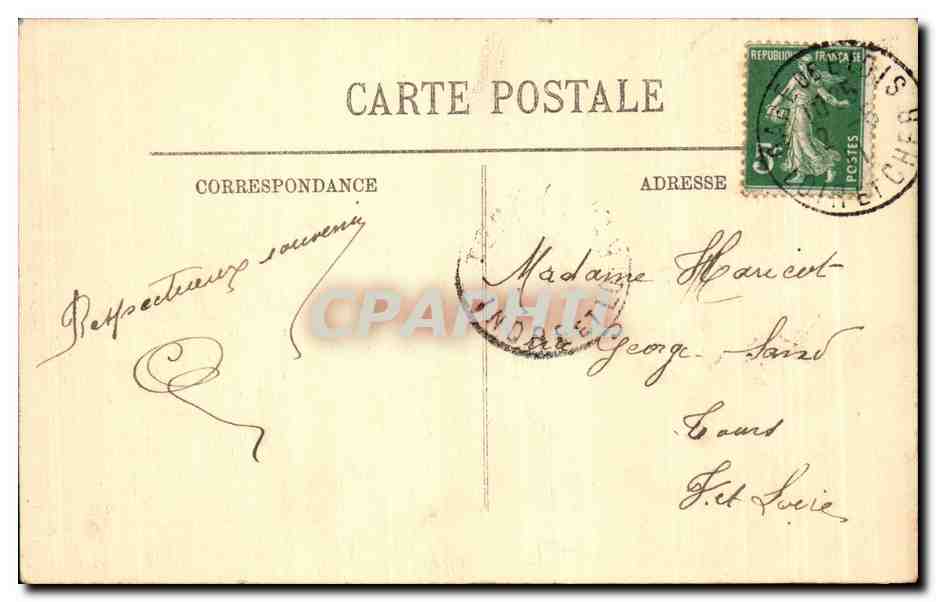 CPA Blois le chateau Aile Louis XII — Verso