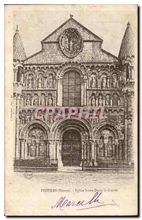 Poitiers (Vienne) - Église Notre-Dame la Grande — J. Huguenin, n° 14