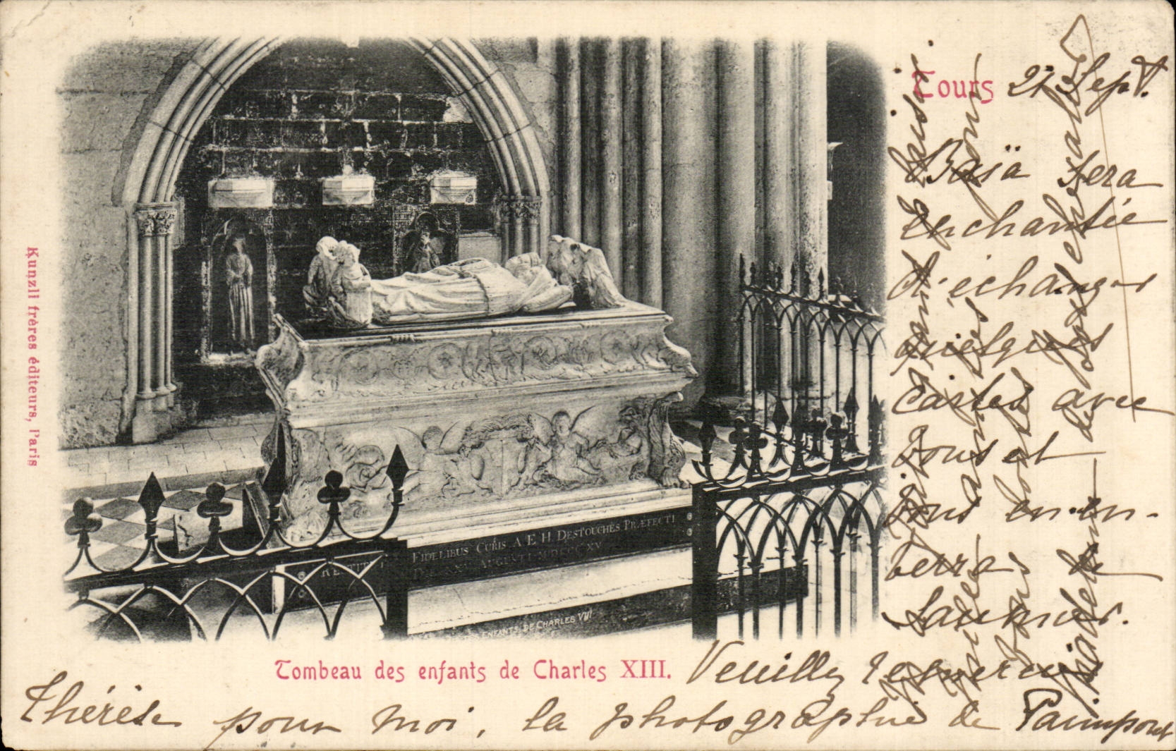 CPA Tours Tombeau des enfants de Charles XIII