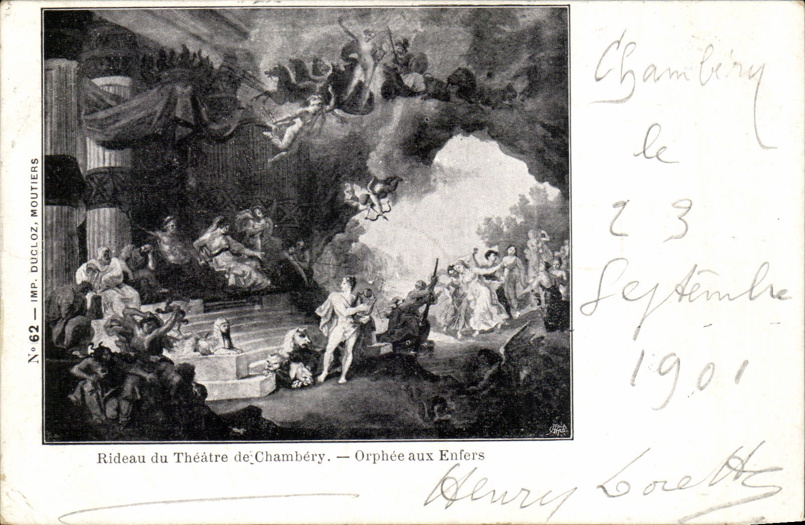 CPA Rideau du theatre de Chambery Orphee aux enfers