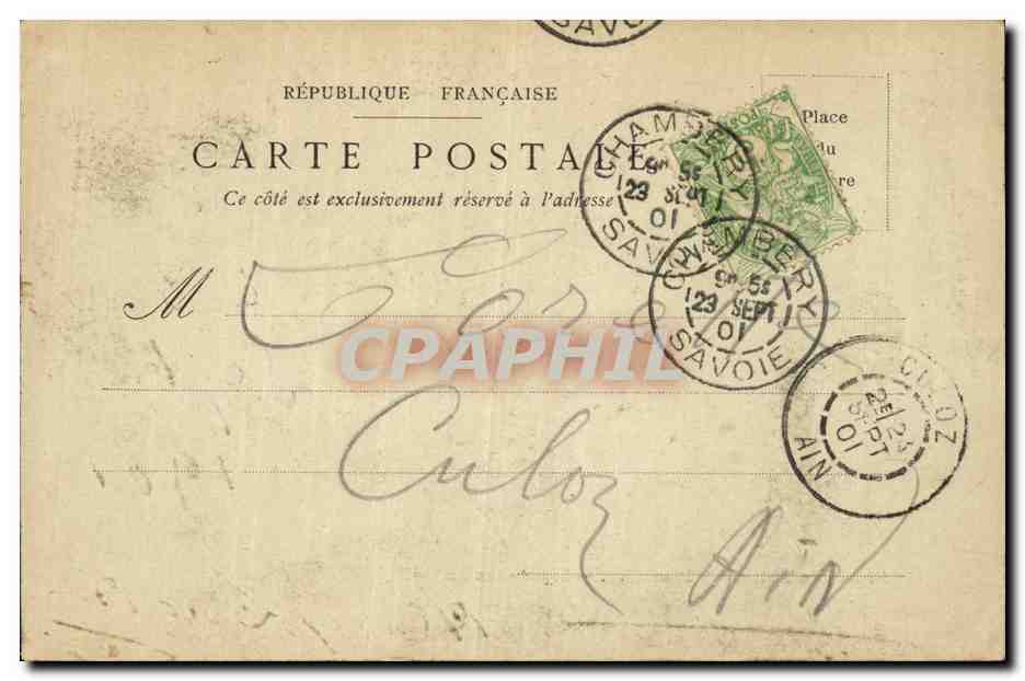 CPA Rideau du theatre de Chambery Orphee aux enfers — Rückseite