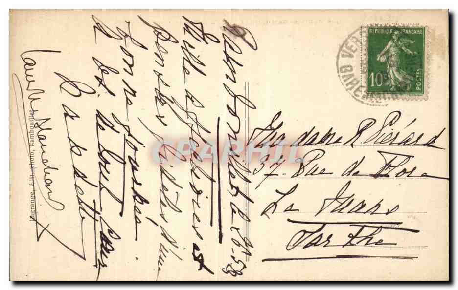 PARC de RAMBOUILLET — Le Château vu du Tapis Vert — éditeur : J. P. L. G. (n° 143) — Reverso