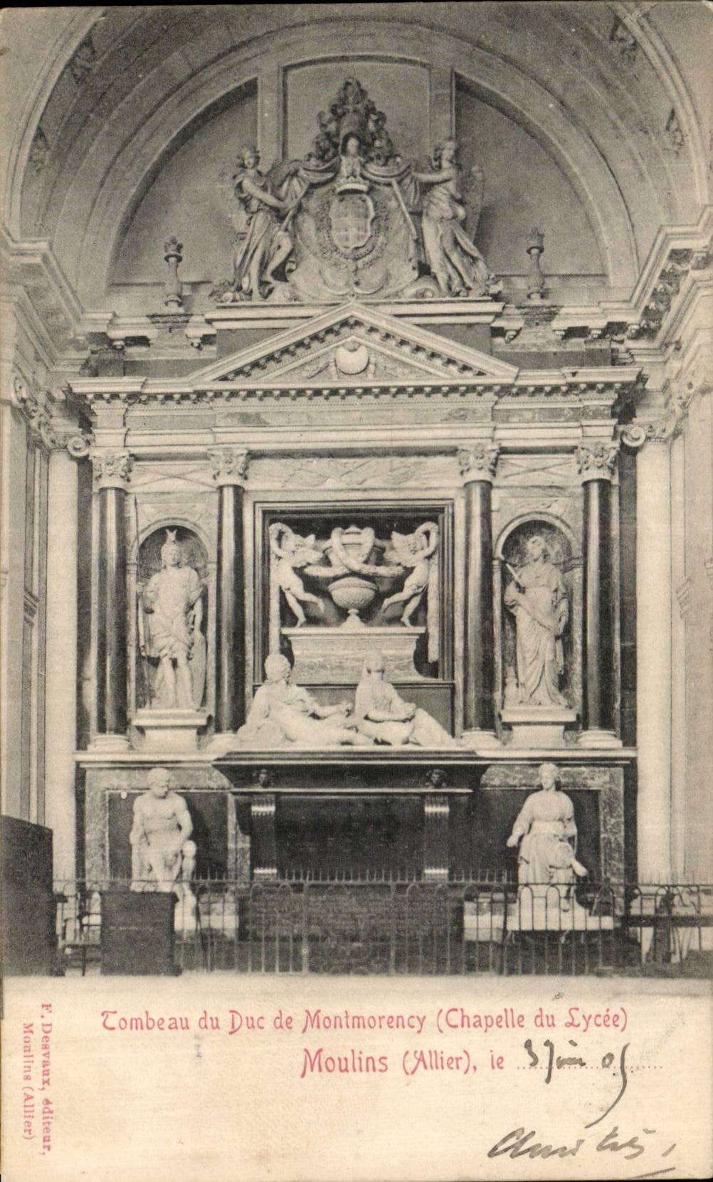 CPA Moulins Tombeau du duc de Montmorency Chapelle du Lycee
