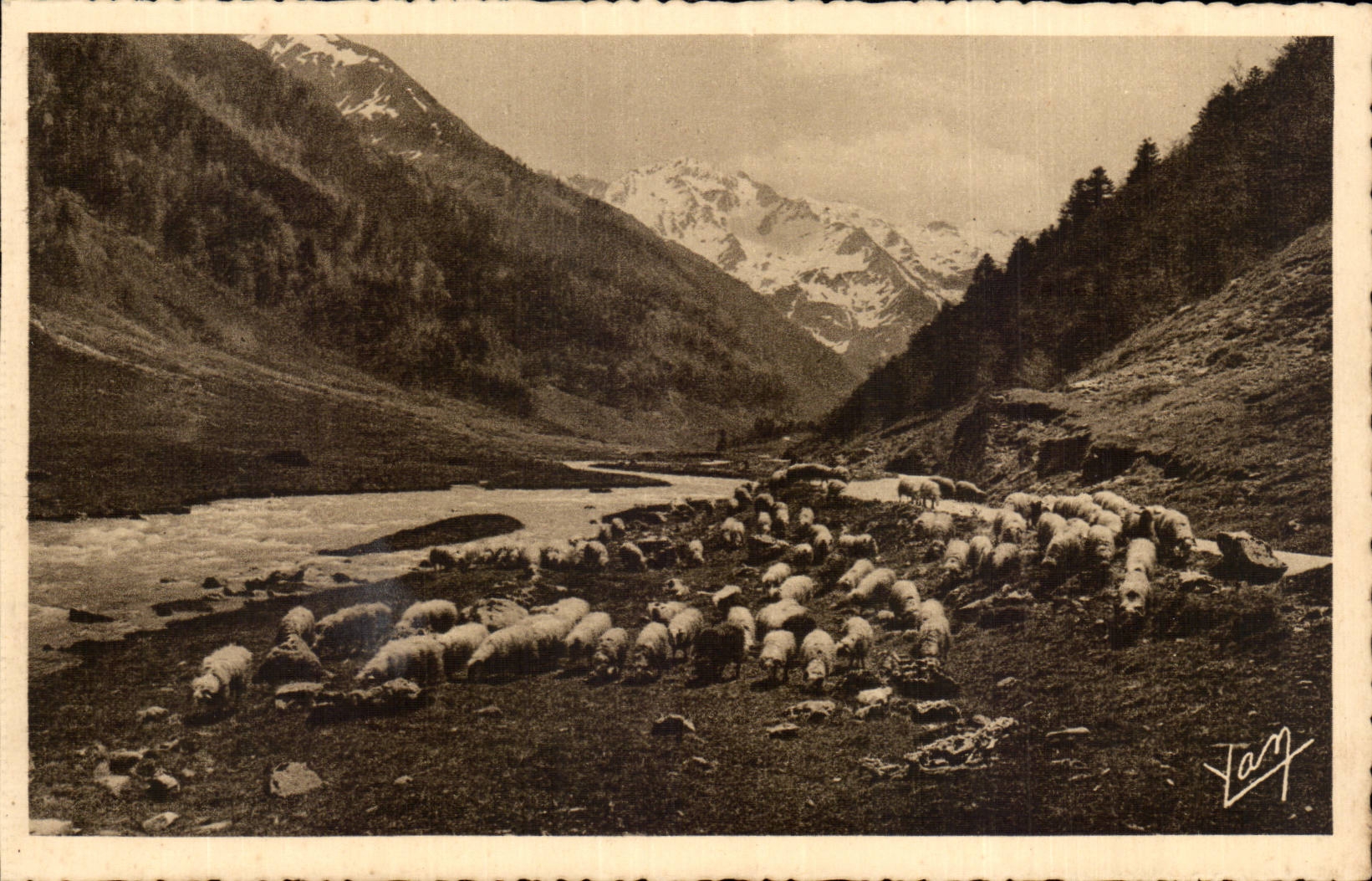 Les Pyrénées — Route des Eaux-Chaudes aux bains de Panticosa (Espagne), par Gabas et le Col du Pourtalet (alt. 1.758 m.) — Edition Photo Quinault, Lourdes