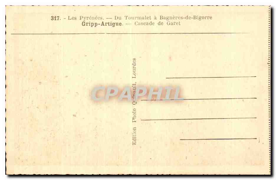 Cascades de Garet — Les Pyrénées — Du Tourmalet à Bagnères-de-Bigorre — Édition Grisauld, Lourdes — Reverso