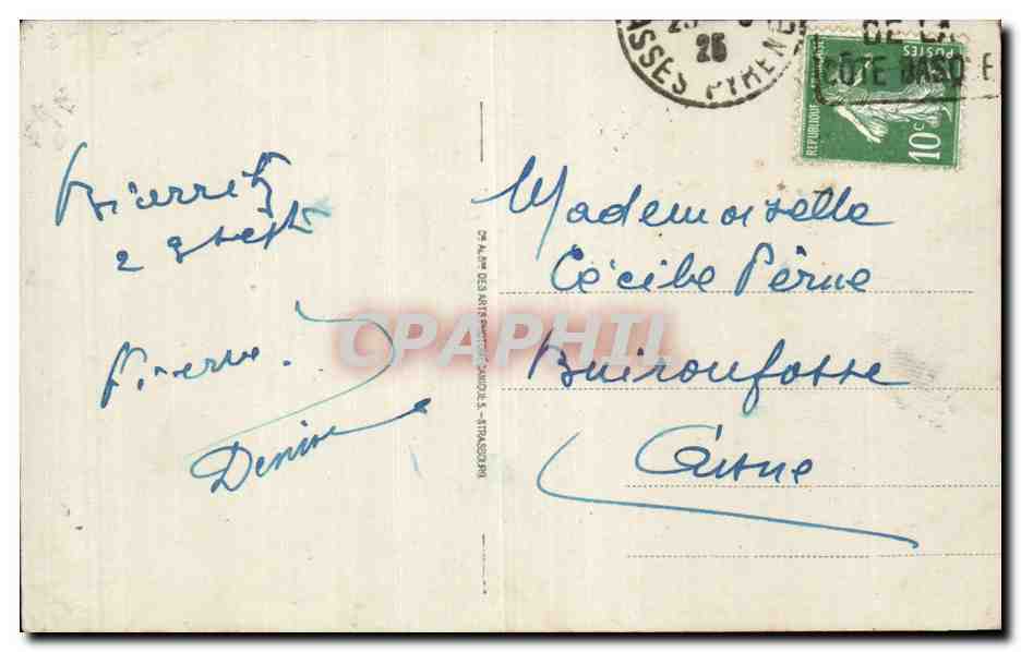 CPA Biarritz Effet de vague — Verso