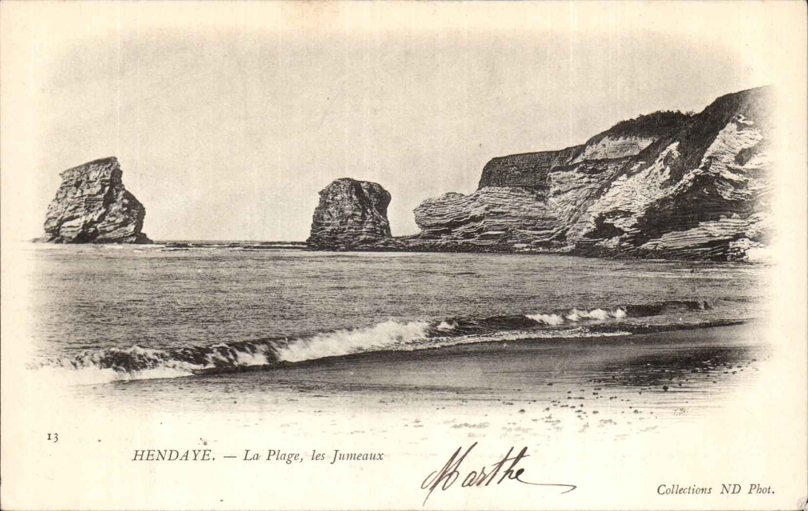 CPA Hendaye La plage Les jumeaux