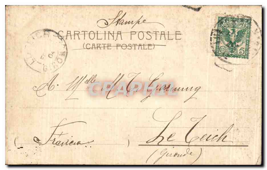 CPA Italie Italia Ile de Capri veduta da mare — Rückseite