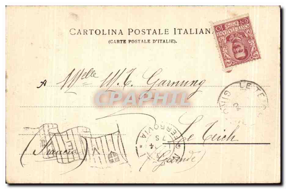 CPA Italie Italia Napoli Panorama da Via Tasso — Rückseite