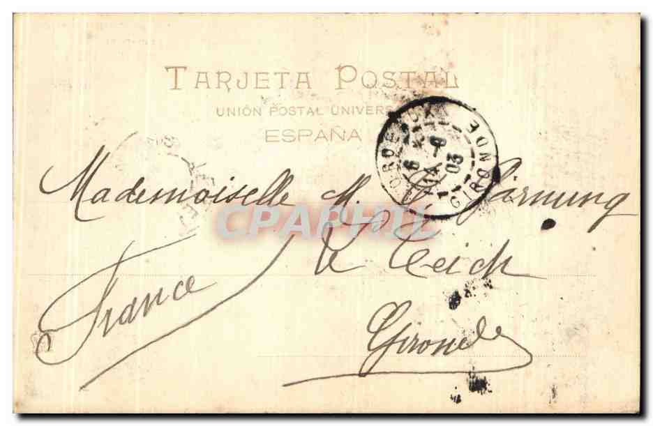 CPA Espagne Espana Spain San Sebastian El casino — Back