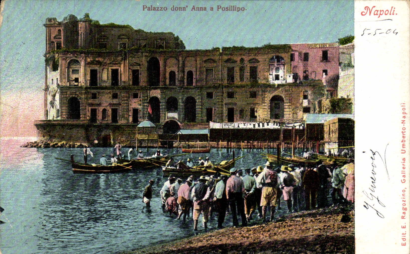 CPA Italie Italia Napoli Palazzo donn Anna e Posillipo