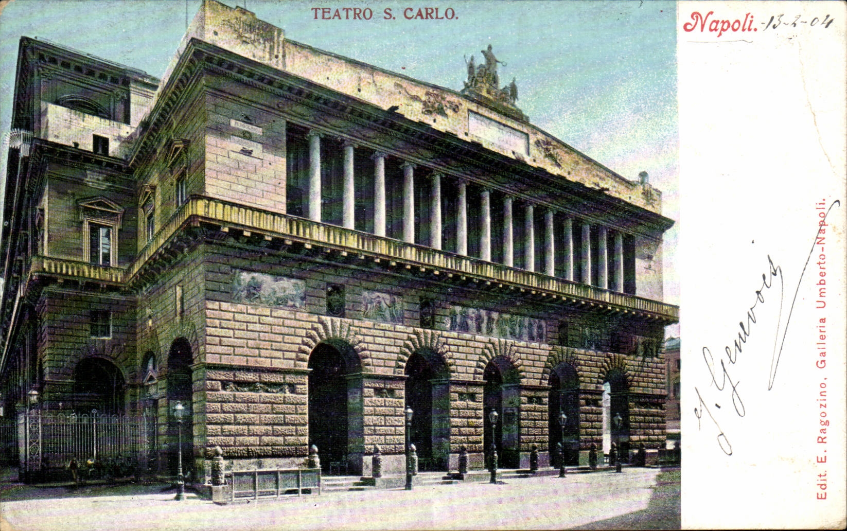 CPA Italie Italia Napoli Teatro S CArlo