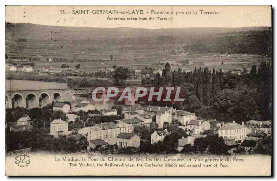CPA Saint Germain en Laye Panorama pris de la terrasse 