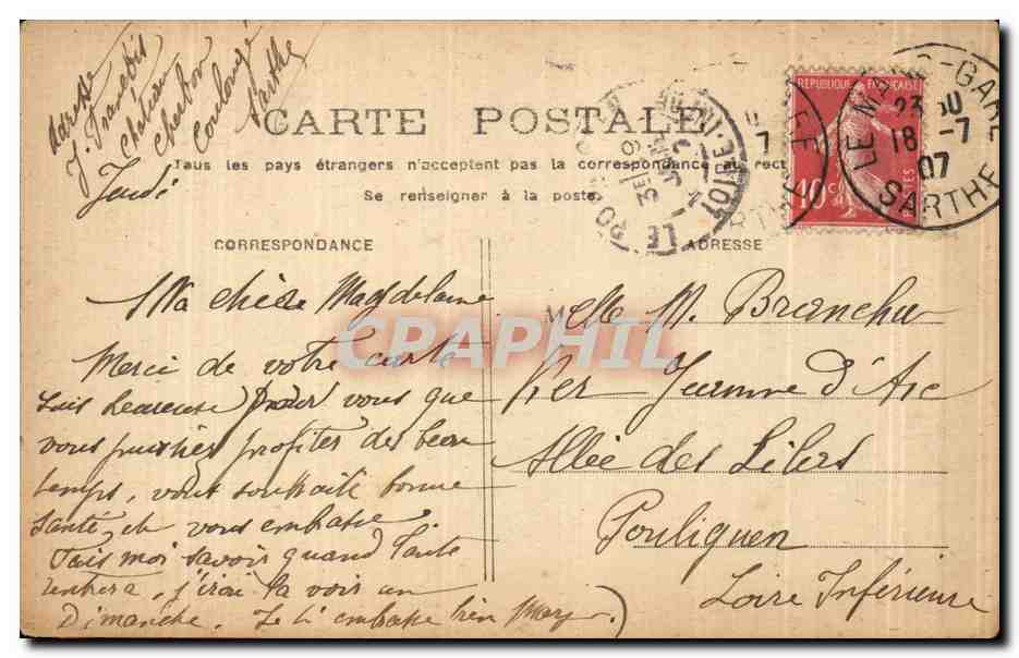 CPA Paris Pantheon — Verso