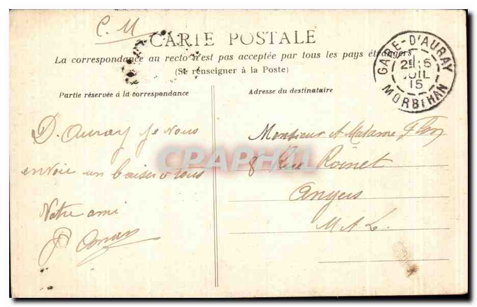 CPA Sainte Anne Interieur Le choeur — Verso