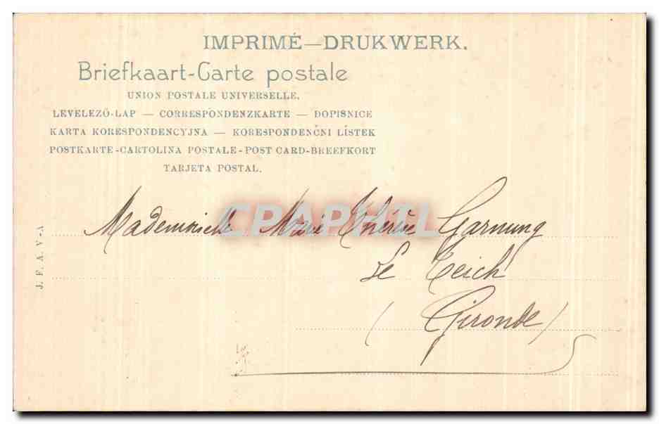 CPA Fantaisie Fleurs — Verso