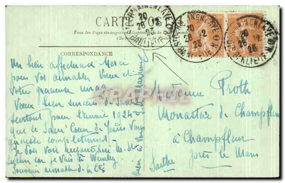 CPA Gavarnie le cirque — Verso