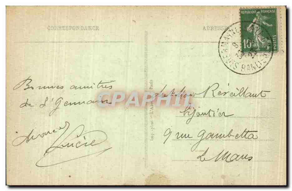 CPA Saint Germain en Laye Le pavillon Henri IV ou naquit Louis XIV — Verso