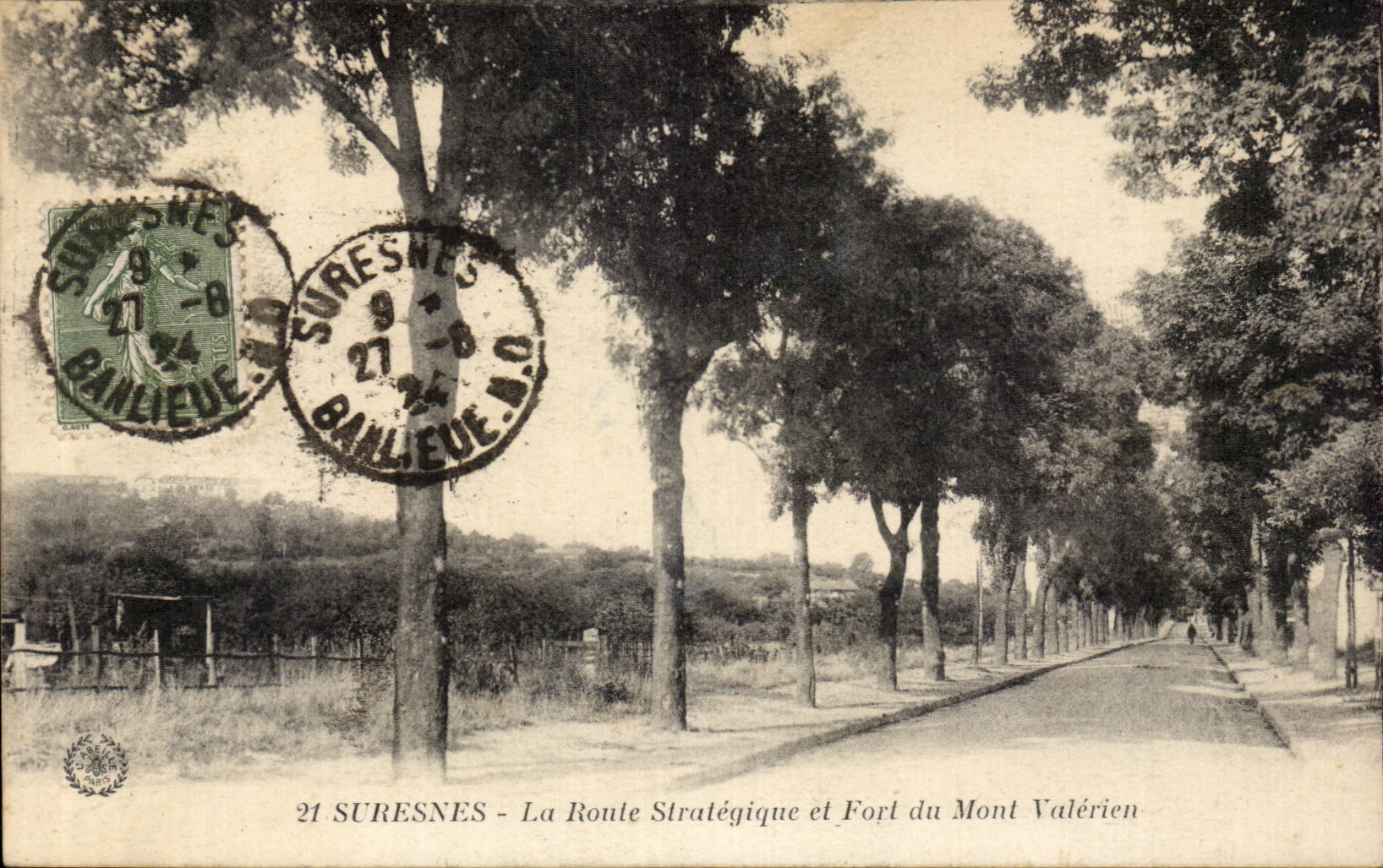 CPA Suresnes La route strategique et fort du Mont Valerien