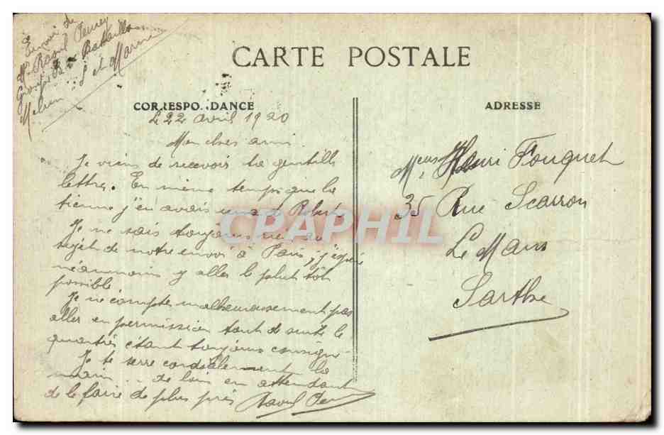 CPA Melun Place et avenue de la gare — Rückseite