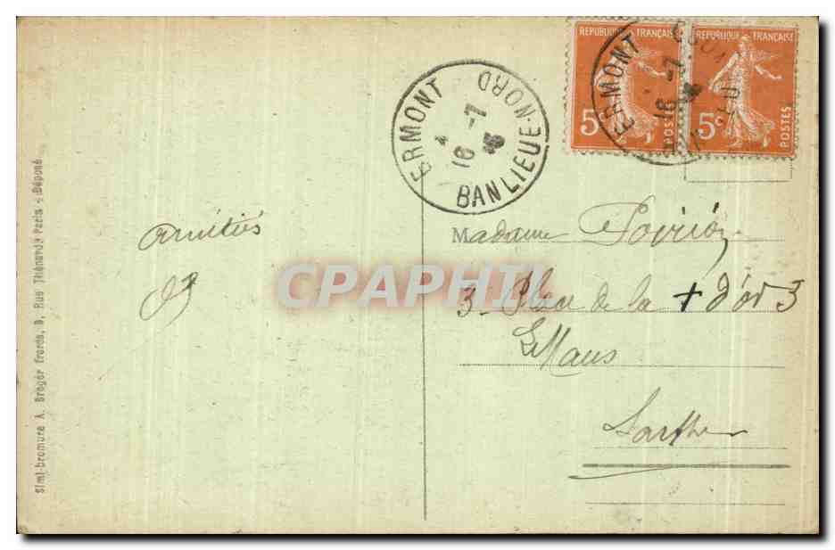Saint Prix CPA La tour du chateau — Back