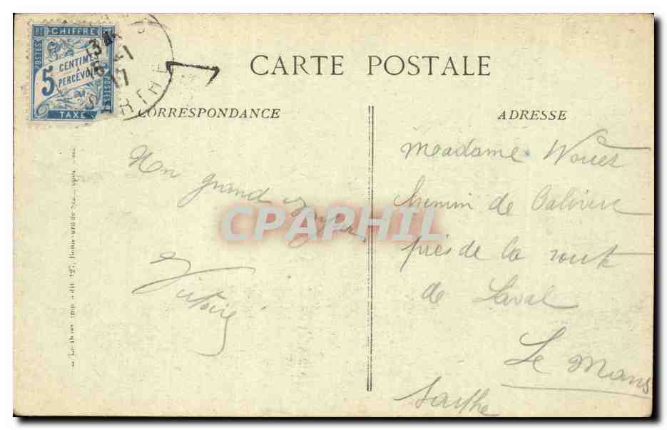 CPA Paris Pont Alexandre et le grand palais — Verso