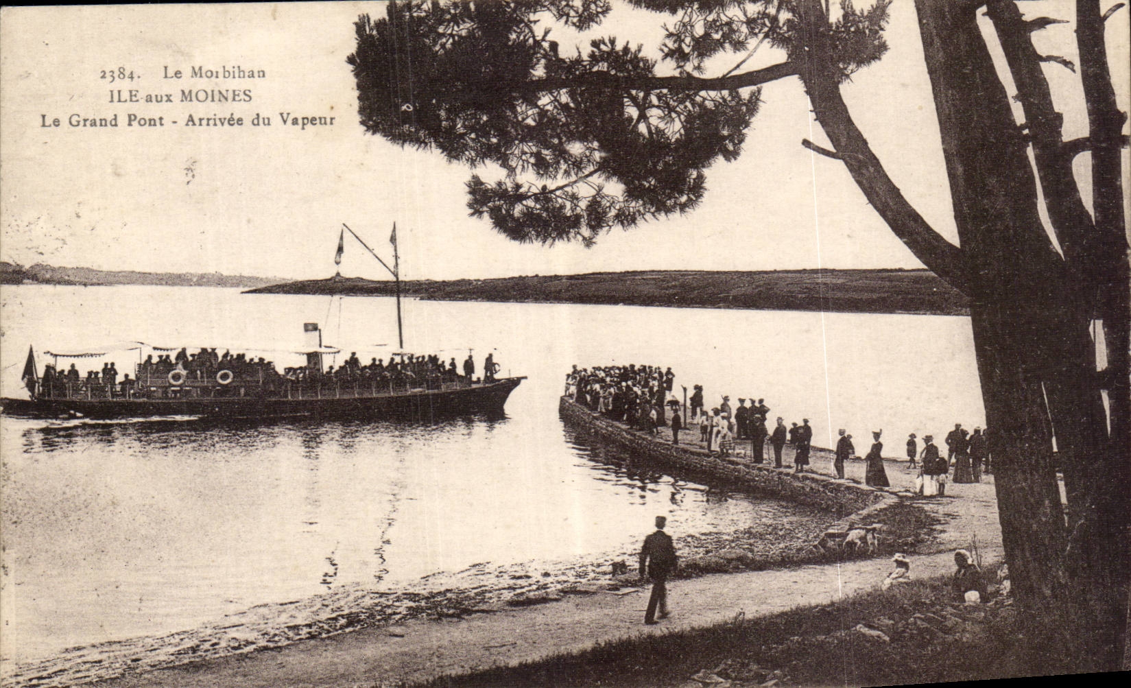 Ile-aux-Moines - Arrivée du vapeur - Le Grand Pont — Le Morbihan