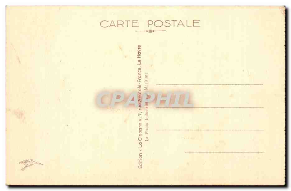 Normandie — Le plus grand paquebot du Monde de la Cie Générale Transatlantique — N° 4 - 37 — Verso