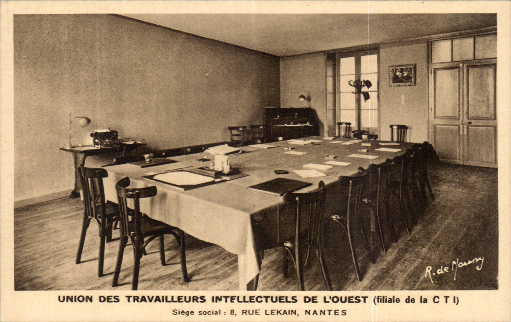 CPA Nantes Union des travailleurs intellectuels de l'ouest CTI Rue Lelain Nantes