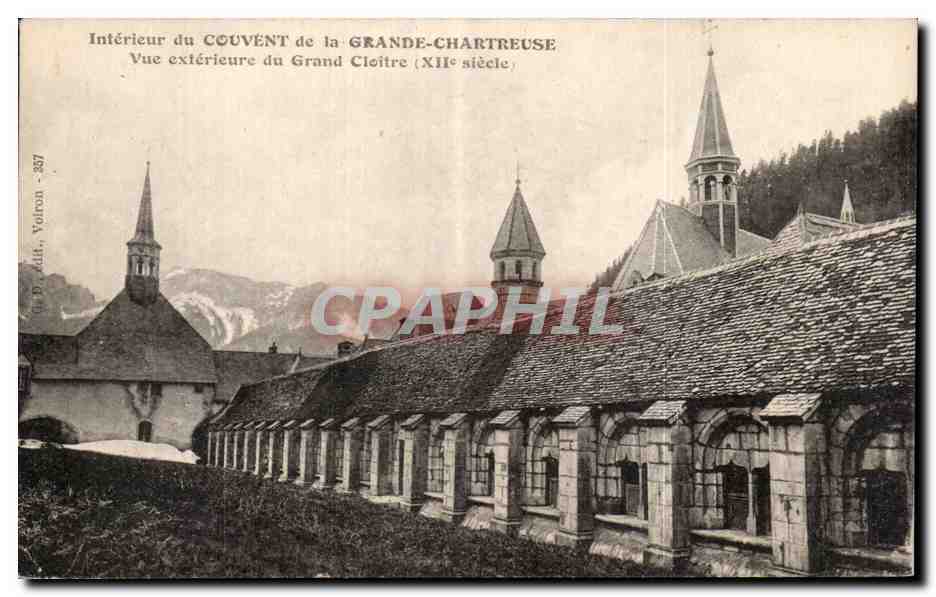 CPA Interieur du couvent de la Grance chartreuse Vue exterieure du grand cloitre