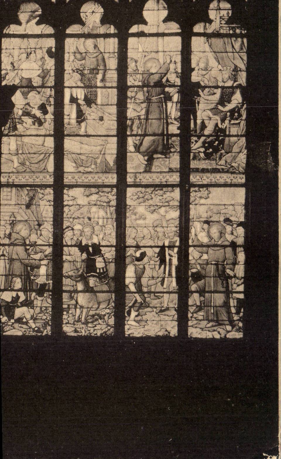 CPA Rouen L'eglise Saint Nicaise Vitrail de Saint antoine de Padoue