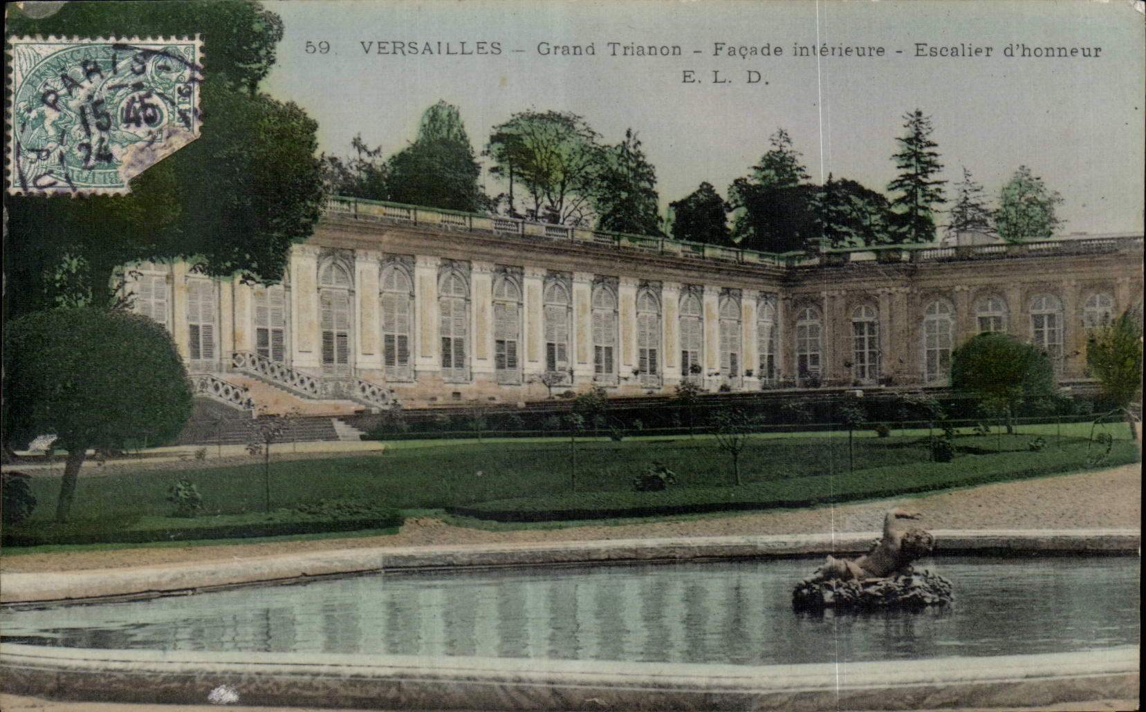 Versailles — Grand Trianon — Façade intérieure — Escalier d'honneur — E. L. D.