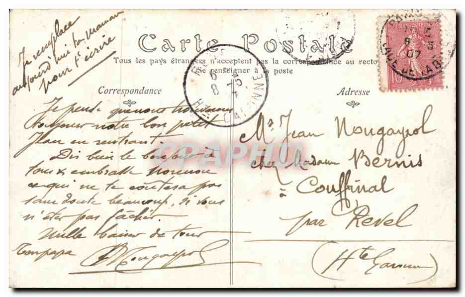 CPA Salon de 1907 Maternite par Mlle Flora lion — Rückseite