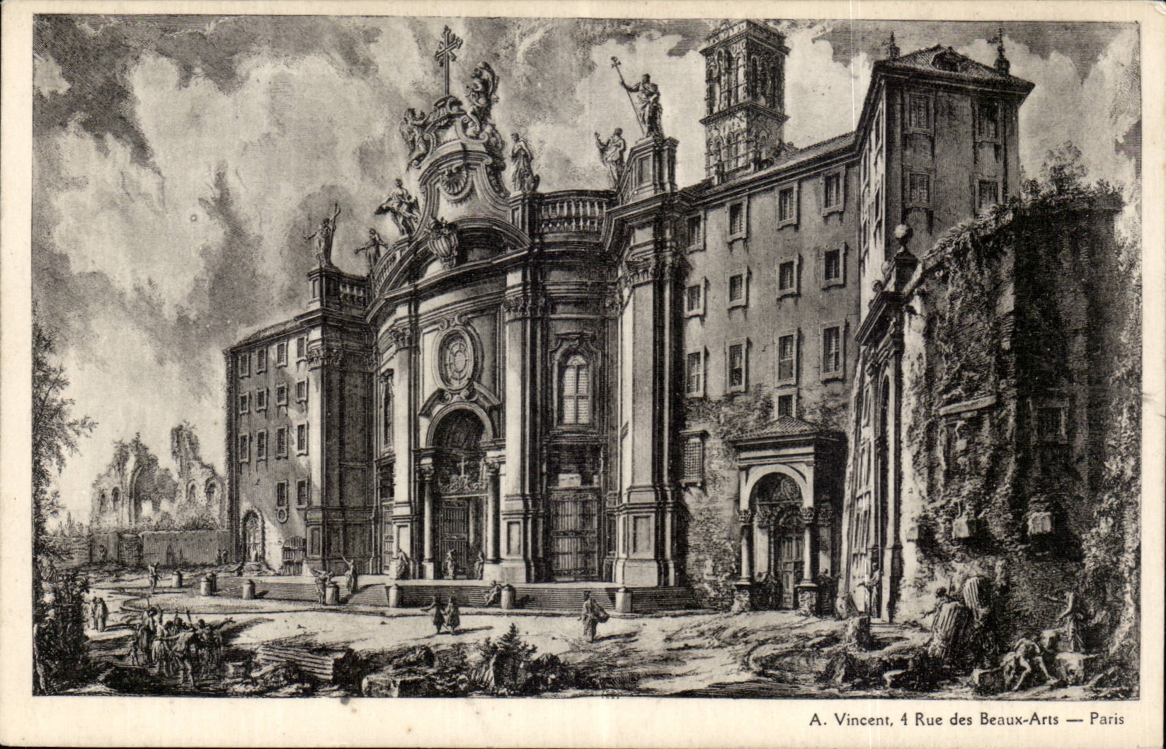 Église de Saint-Pierre-et-Saint-Paul à Rome — vue historique — A. Vincent, 4 Rue des Beaux-Arts — Paris