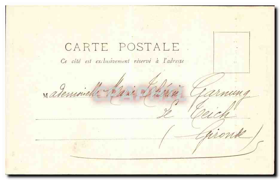 CPA Langon pres Bordeaux Eglise St Gervais — Rückseite