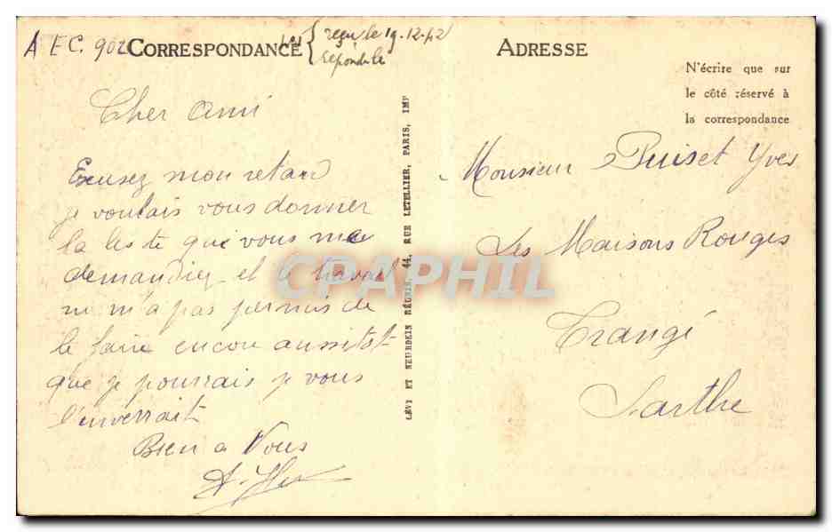 CPA Saint Jean d'Angely Le college — Back