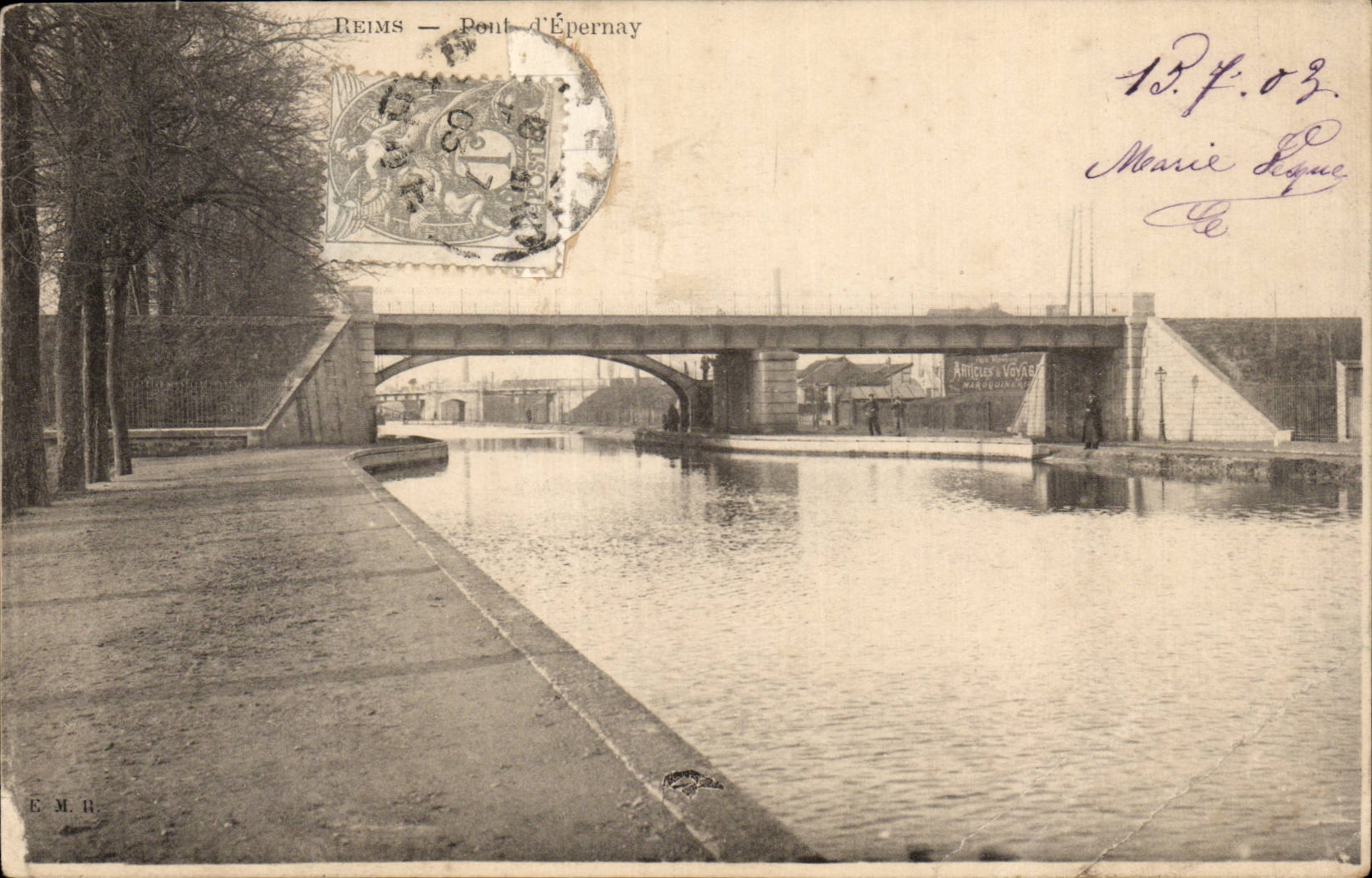 CPA Reims Pont d'Epernay