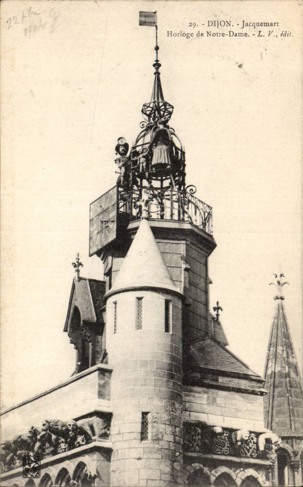 CPA Dijon Jacquemart Horloge de Notre Dame