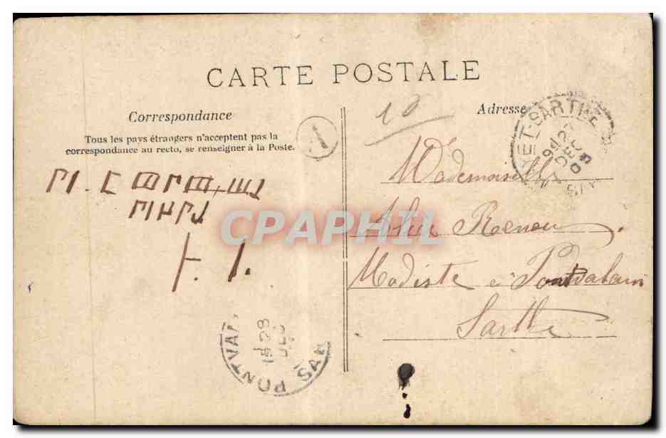 CPA Fantaisie Femme — Rückseite