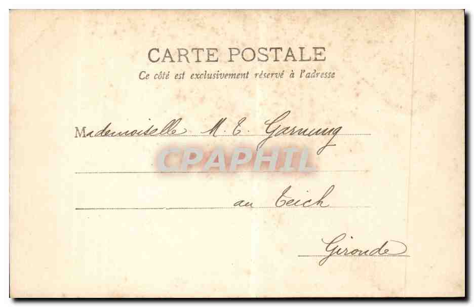 Femme aux cheveux bouclés — La Pinnette Lointaine — Série 167, éditée à Marseille — Verso