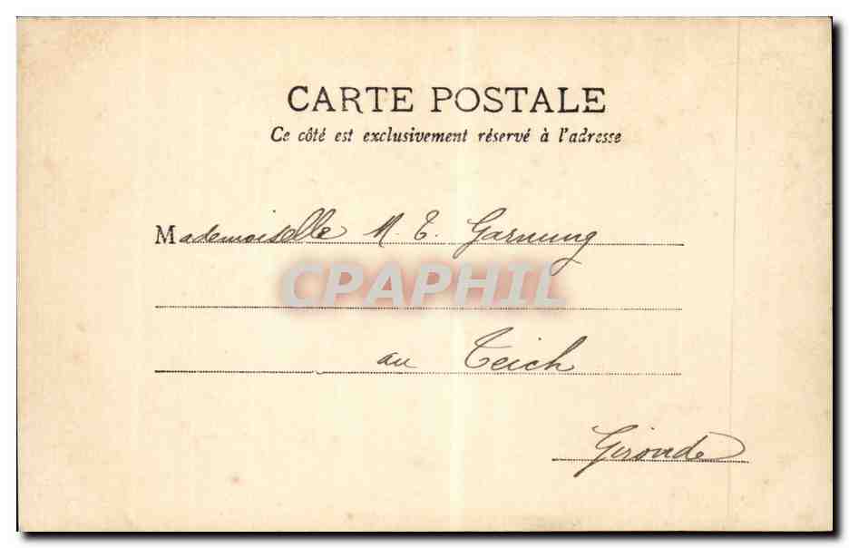 Jeune femme — portrait — R. Serie 167-3431 — Achterkant