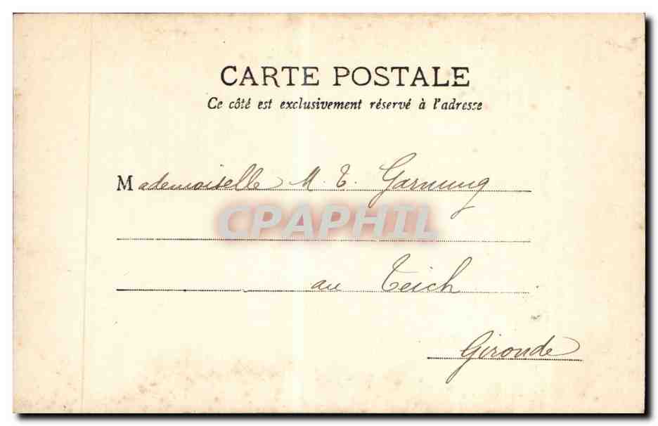 Jeune femme en robe rose — Série 167 — Éditeur R — Verso