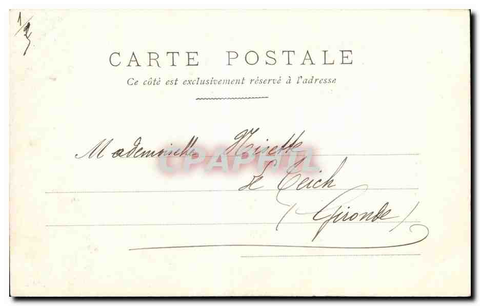 Sérénade à la Lune — texte imprimé et message manuscrit — éditeur non visible — Verso