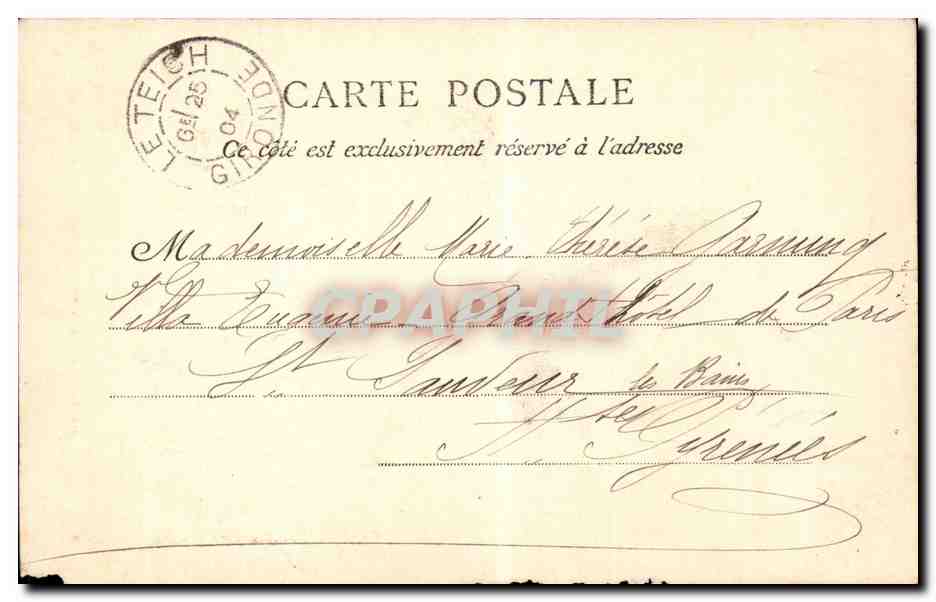 CPA Fantaisie Femme Au bord de la mer Belle prise Folklore — Verso