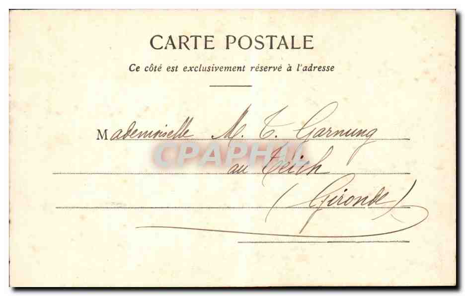 CPA Fantaisie Le defi Peintre et bourgeois — Verso