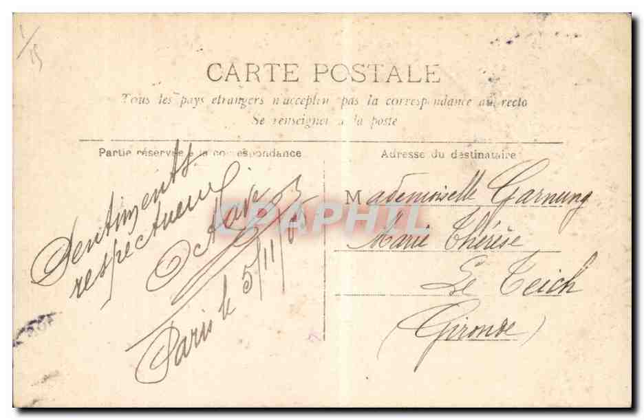 CPA Fantaisie Enfant Ange Angel — Rückseite