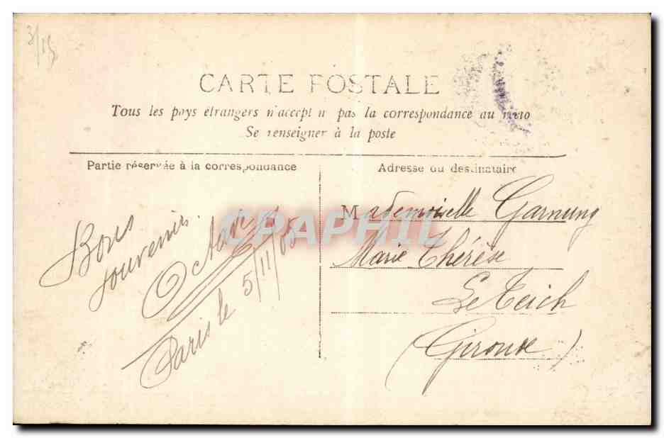 CPA Fantaisie Enfant Ange Angel — Rückseite